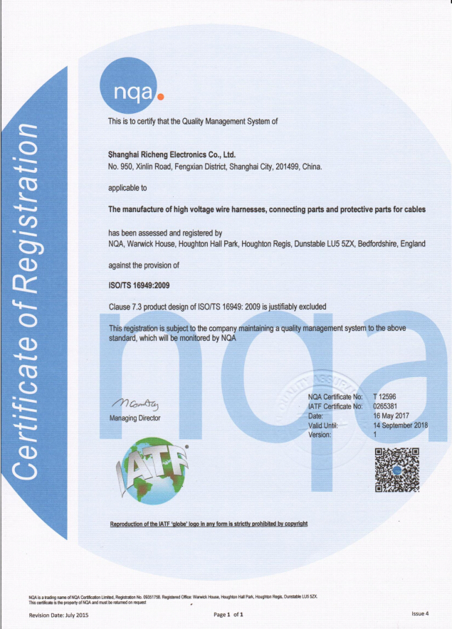 TS16949  英文2017-2018